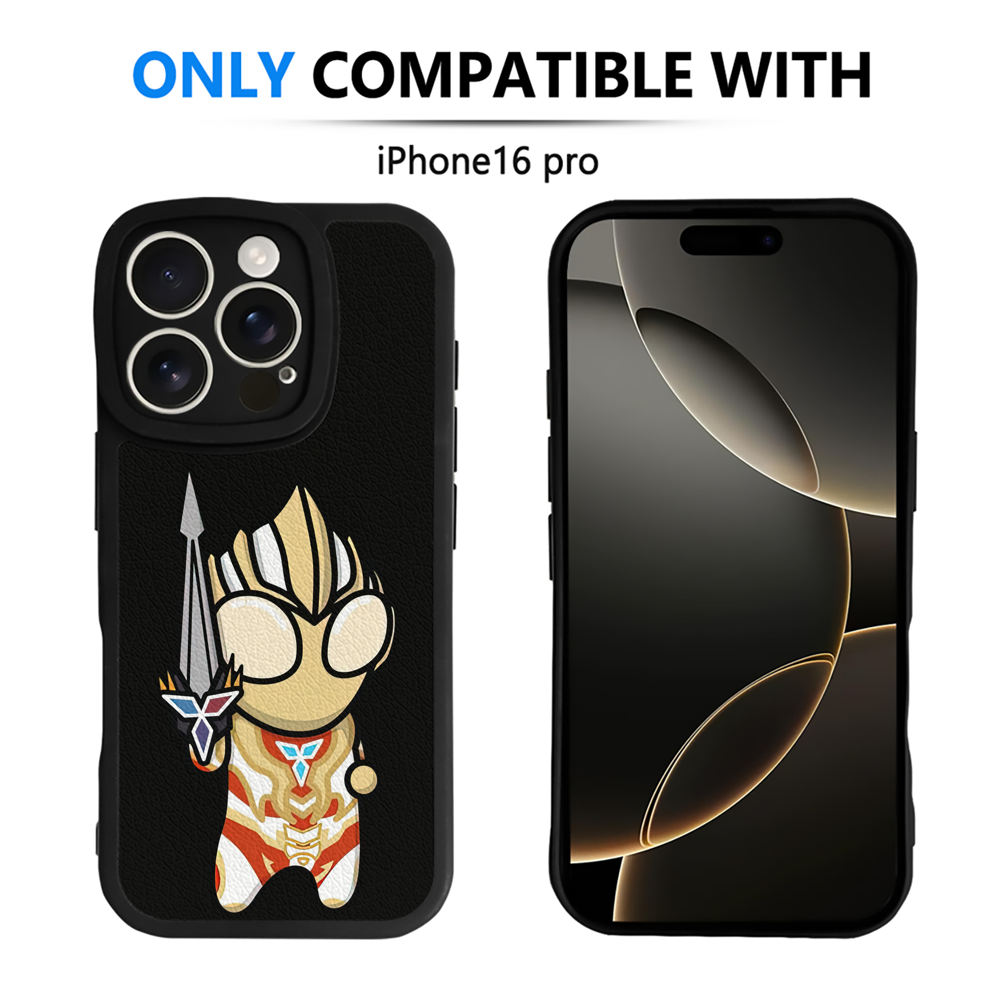 （画像用） ウルトラマン Ultraman 【iPhone 16シリーズ対応】シリコンスマホケース（レザー調） 材質：シリコン